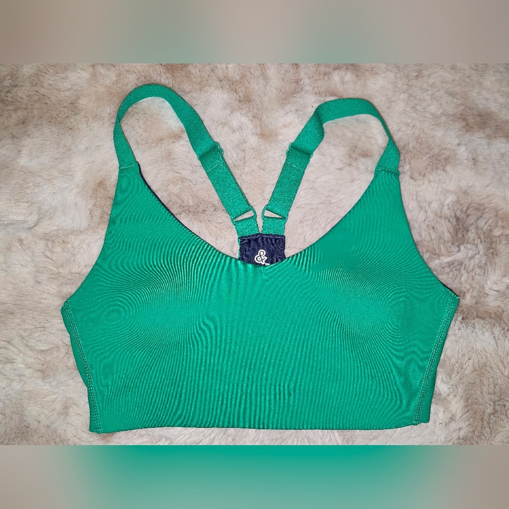 Like New Love & Sports XS Green Blue Sports Bra